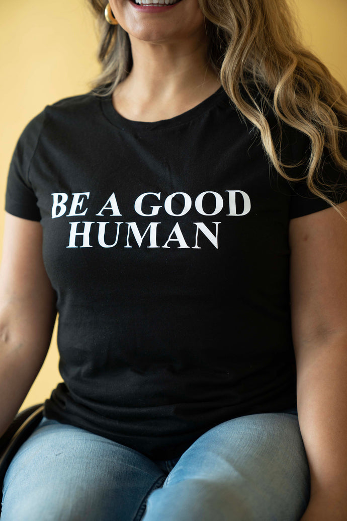 Be A Good Human Black T-shirt